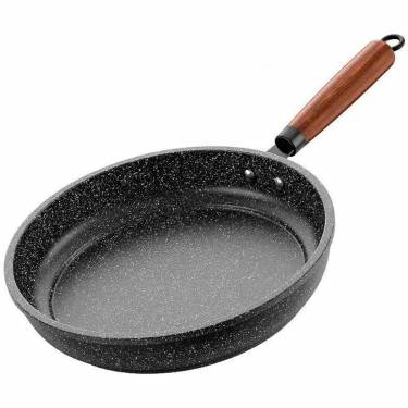 All-Purpose Non-Stick Frying Pan – Gas Stove Compatible, Even-Heat Aluminum and Classic Wooden Handle Manufacturers, Suppliers in Prahlad Nagar