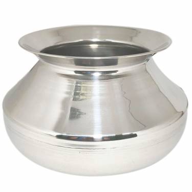 Authentic Stainless Steel Handi Silver Polished Pot for Traditional Indian Cooking and Food Preservation Manufacturers, Suppliers in Delhi