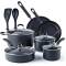 Black Aluminum Non-Stick Cookware Set with Tempered Glass Lids and Dishwasher Safe Design Manufacturers, Suppliers in Delhi