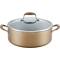Bronze Hard Anodized Non Stick Stock Pot Durable SureGrip Handles, Induction Manufacturers, Suppliers in Delhi