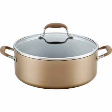 Bronze Hard Anodized Non Stick Stock Pot Durable SureGrip Handles, Induction Manufacturers, Suppliers in Delhi