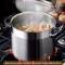 Brushed Stainless Steel Stock Pot Dishwasher Safe, Induction Compatible, Durable Riveted Handles Manufacturers, Suppliers in Nagpur