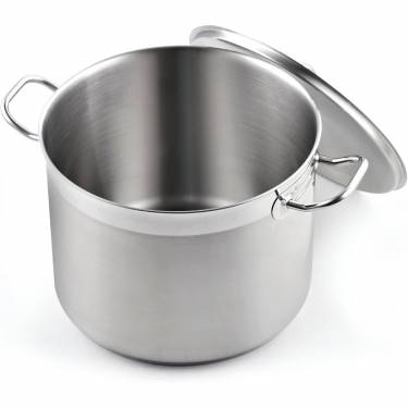 Brushed Stainless Steel Stock Pot Dishwasher Safe, Induction Compatible, Durable Riveted Handles Manufacturers, Suppliers in Nagpur