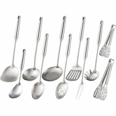 Complete Stainless Steel Kitchen Utensils Collection with Comfortable Handles Hanging Hole and Polished Finish Manufacturers, Suppliers in South Park Street Cemetery