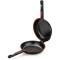 Dishwasher Safe Black Double Frying Pan Aluminum Construction, Smooth Induction and Gas Ready Manufacturers, Suppliers in Delhi