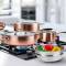 Elegant Rose Gold Stainless Steel Cookware with Durable Handles and Multi-Stove Compatibility Manufacturers, Suppliers in Delhi