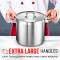 Extra-Large Stainless Steel Stock Pot Built for Stocks, Soups and Seafood Boils with Heavy-Duty Riveted Handles Manufacturers, Suppliers in Nagpur
