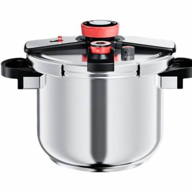 Fast-Cooking Stainless Steel Pressure Cooker Dishwasher Safe, Clip-On Lid, and Stylish Silver Design Manufacturers, Suppliers in Delhi