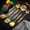 Gold Stainless Steel Cooking Utensils Set Includes Spatula, Ladle, Skimmer and More, Rust-Resistant Manufacturers, Suppliers in South Park Street Cemetery