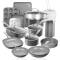 Grey Ceramic Hard Anodized Cookware Set Gas Stovetop Compatible, Stainless Steel Handles, Tempered Glass Lids Manufacturers, Suppliers in Gota