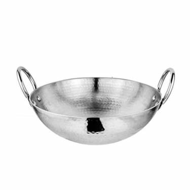 Hammered Stainless Steel Kadai Induction and Gas Compatible, Even Heat Distribution, Fuel-Saving Design Manufacturers, Suppliers in Delhi