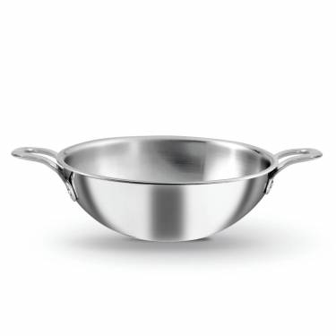 High-Quality Stainless Steel Kadai Deep Frying Pan Sturdy Handles, Quick Heating, Uses Less Oil, Rust-Resistant Manufacturers, Suppliers in Delhi