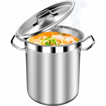 Large Stainless Steel Stock Pot Ideal for Soups and Stews, Induction, Gas Safe, Oven and Dishwasher Manufacturers, Suppliers in Nagpur