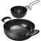 Modern Black Non Stick Kadhai Hard Anodized Aluminum Gas Stovetop Safe Dishwasher Manufacturers, Suppliers in Surat