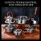 Modern Design Nonstick Cookware Set Stainless Steel Metal Sustainable and Stocked Manufacturers, Suppliers in Delhi