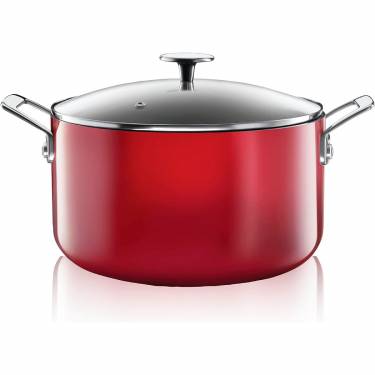 Modern Red Non Stick Aluminum Stock Pot Granite Stone Diamond Coated, Stovetop Compatible, Oven Safe Manufacturers, Suppliers in Delhi
