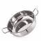 Multipurpose Stainless Steel Kadai Deep Frying Pan, Mirror Polished, Induction and Gas Stove Compatible Manufacturers, Suppliers in Delhi