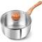 Oven-Safe Stainless Steel Saucepan, Brushed Ceramic Coating, Induction and Stovetop Ready Manufacturers, Suppliers in Delhi