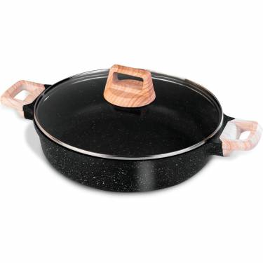 Premium Dark Gray Non Stick Kadhai with Gas and Induction Compatibility and Durable Wooden Handle Manufacturers, Suppliers in Surat