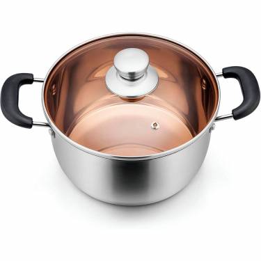 Professional Copper Core Stainless Steel Stock Pots Heat-Resistant Handles, Steam Vent Lid, and Oven-Safe Manufacturers, Suppliers in Nagpur