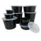 Round Black Plastic Container – 500 mL Food-Grade Moisture Resistant Manufacturers, Suppliers in Rajkot