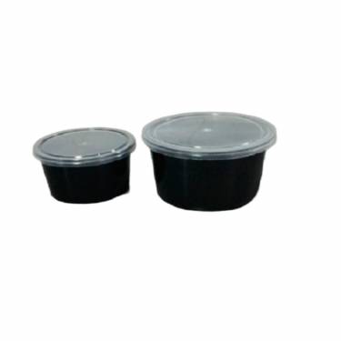 Round Black Plastic Container – 500 mL Food-Grade Moisture Resistant Manufacturers, Suppliers in Rajkot