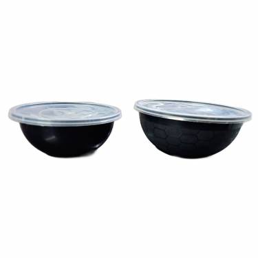 Round Black Plastic Food Container – 250 mL  Plain Design Box Packed Manufacturers, Suppliers in Rajkot
