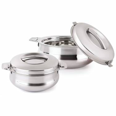 Round Stainless Steel Hot Pot Set – Keeps Food Warm for Hours Manufacturers, Suppliers in Delhi