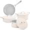 Scratch-Resistant Nonstick Cream Aluminum Induction Cookware Set with Glass Lids and Heat-Safe Manufacturers, Suppliers in Ballygunge