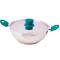 Stainless Steel Deep Frying Kadai Heavy-Bottom Pan with Green Silicone-Coated Handles, Rust and Corrosion Resistant Manufacturers, Suppliers in Delhi