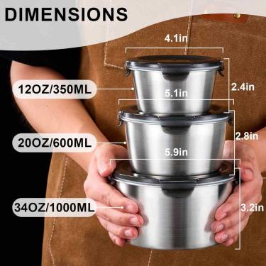 Stainless Steel Round Food Container – Portable Leak-Resistant & Dishwasher Safe Manufacturers, Suppliers in Delhi
