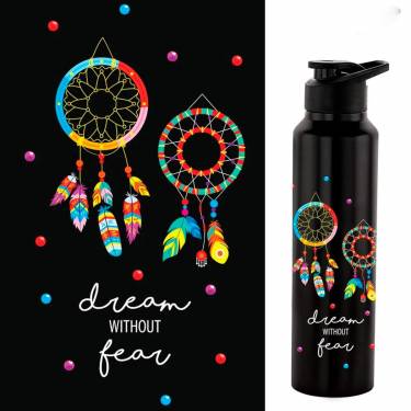 Stylish Black Stainless Steel Sipper – Printed Spill-Proof & Reusable Sports Bottle Manufacturers, Suppliers in Delhi