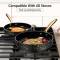 Stylish and Functional Black Ceramic Non Stick Cookware Set – Perfect for Home and Stainless Steel Handles Manufacturers, Suppliers in Delhi
