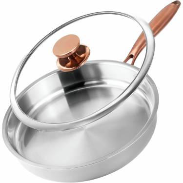Superior Quality Non-Stick Frying Pan – Silver Uncoated Copper Finish, Stainless Steel Handle and Even Heat Distribution Manufacturers, Suppliers in Prahlad Nagar
