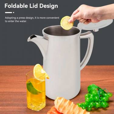 Timeless Stainless Steel Water Pitcher – Elegant Round Design with Lid Manufacturers, Suppliers in Delhi