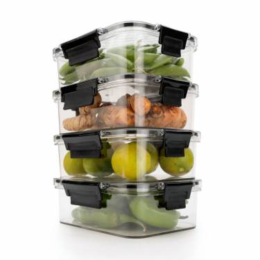 Transparent Plastic Storage Box – Black Clip Lock Airtight Seal Durable & Reusable Manufacturers, Suppliers in Rajkot