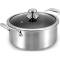Ultimate Stainless Steel Non Stick Stock Pot Silver Ceramic Coating, Stovetop Compatible Manufacturers, Suppliers in Delhi