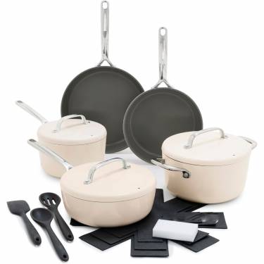 Versatile Ceramic Hard Anodized Cookware Set – Induction, Durable Stainless Steel Handles, PFAS-Free Nonstick Manufacturers, Suppliers in Gota