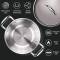 Versatile Silver Stainless Steel Kadai Featuring Sturdy Handles, Even Heating, and Secure Lid, Compatible with Induction Manufacturers, Suppliers in Delhi