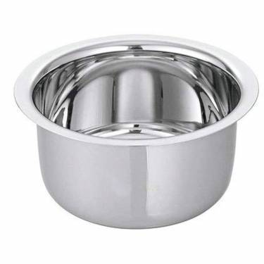Versatile Stainless Steel Cooking Tope Deep Round Design, Polished Silver Finish, Stovetop and Dishwasher Safe Manufacturers, Suppliers in Delhi