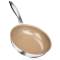 Versatile Stainless Steel Frying Pan Beige Ceramic Nonstick, Stovetop and Oven Compatible Manufacturers, Suppliers in Delhi